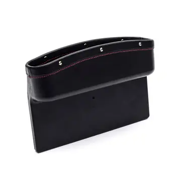 

Portable Car Seat Pockets PU Leather Console Side Organizer Filler with Non-Slip Mat