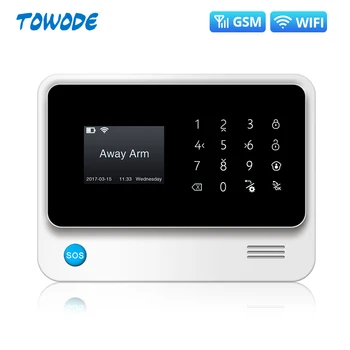 

Towode G90B Plus WiFi GPRS 2G GSM Autodial Security Alarm System APP Control PIR Detector Door Sensor Alarm Host