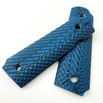

2Pieces Tactics 1911 Grips Blue G10 Handle Grips Patch Custom Grips CNC Handle Grips Accessories