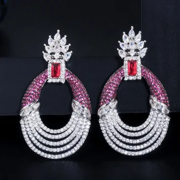 

Fashion Luxury Earrings AAA Zircon Luxury Big Earrings Zircon Gemstone Banquet Jewelry Earrings Wedding Party Drop Earrings