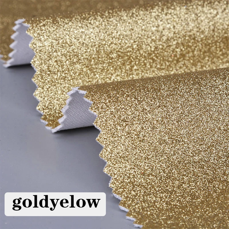 goldyellow 50 см* 140 см блестящие эластичные ПУ ткань искусственная кожа для DIY вешалки обувь аксессуары домашние декоративные элементы для обивки - Цвет: goldyellow
