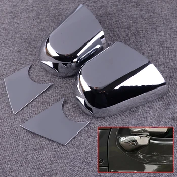 

DWCX 4pcs Chrome Car Rearview Mirror Bottom Stand Base Cover Trim Decorative Accessory fit for Jeep Wrangler JL 2018 2019