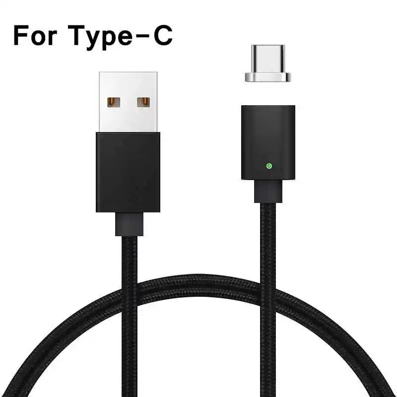 Светодиодный магнитный кабель Micro usb type C супер быстрая зарядка телефона Microusb type-C магнитное зарядное устройство usb c для iphone huawei xiaomi