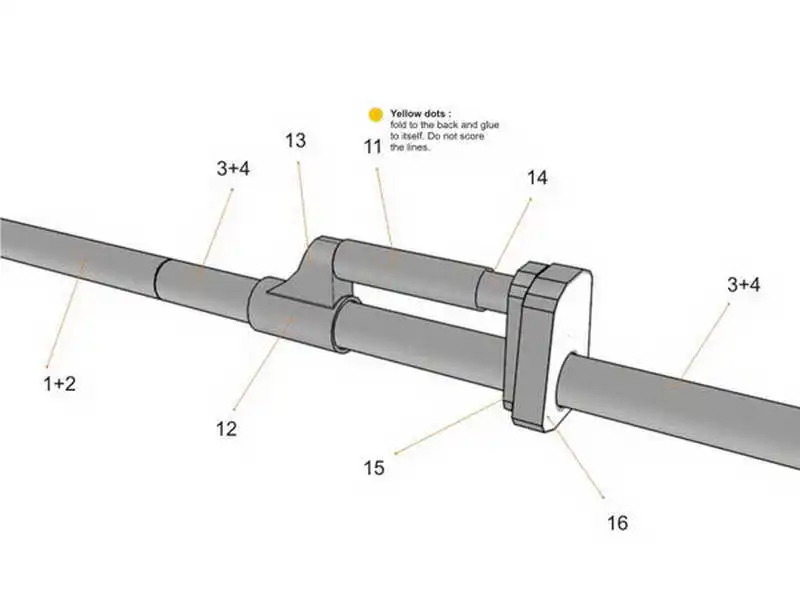 1.22 M Long SVD Draco Lyapunov Dragunov Sniper 1:1 Sniper Step 3D Paper Model