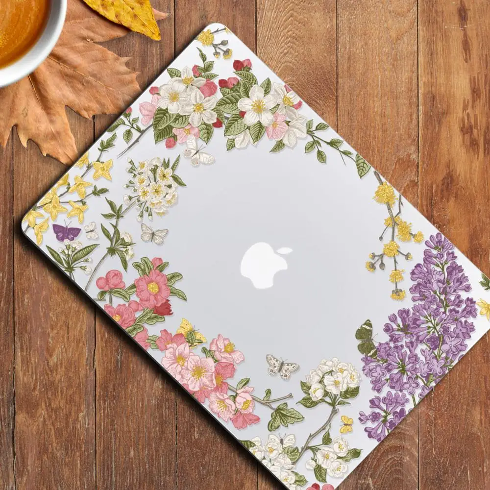 laptop case 16 inch Laptop Case A2141 Floral Print Hard Shell Cover for MacBook 2020 Air Pro 13 A1932 A2337 A2289 AA233 Case w/keyboard Skin laptop cover