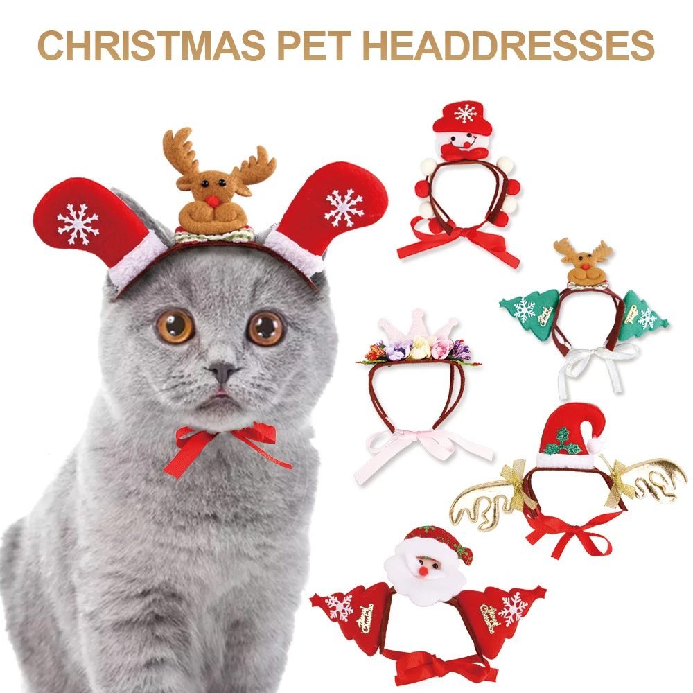 

Halloween Pet Cats and Dogs a Variety of Christmas Headgear Pet Holiday Headgear Decoration Pet Halloween Headgear Hat Funny