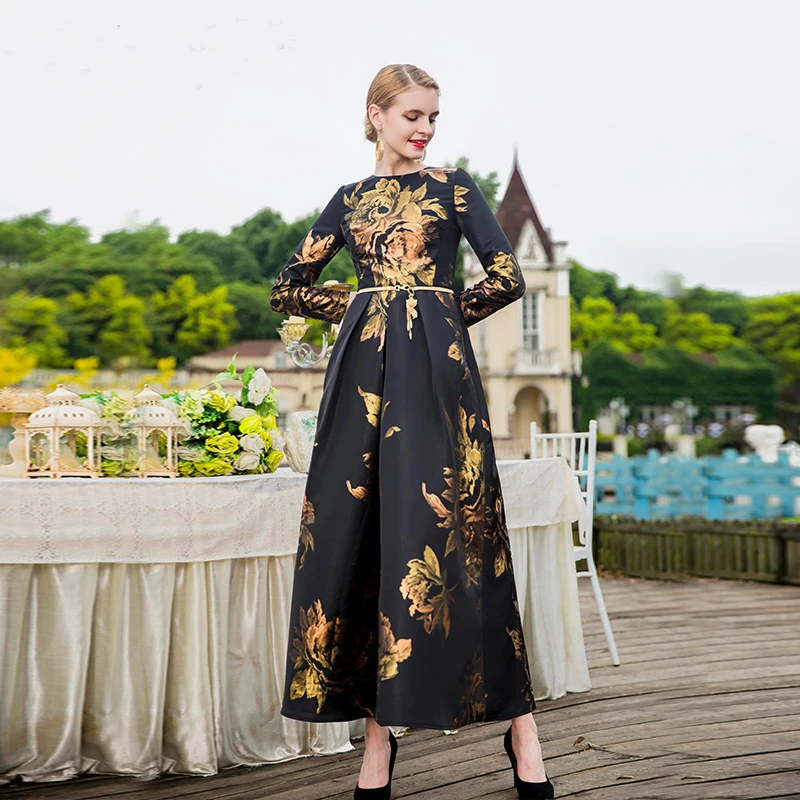S ~ 4XL Макси Дубайский мусульманский абайя платье для женщин с длинными рукавами
