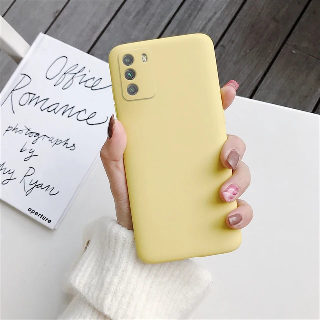 Candy Color Silicone Phone Case For Xiaomi Poco X3 Nfc M3 Pro F2 F3 GT C3 Pocophone F1 Global Matte Soft Tpu Back Fundas Cover Yellow
