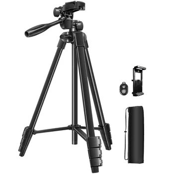 

A+53-Inch Phone Tripod,Tripod Mirrorless Cameras,with Bluetooth Remote Control,Phone Tripod Mount,Carrying Bag
