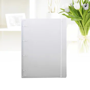 

A4 Paper PP File Folders with Inner Clip Semi Transparent Folder Expanding File Office Supplies for Loose-leaf Note