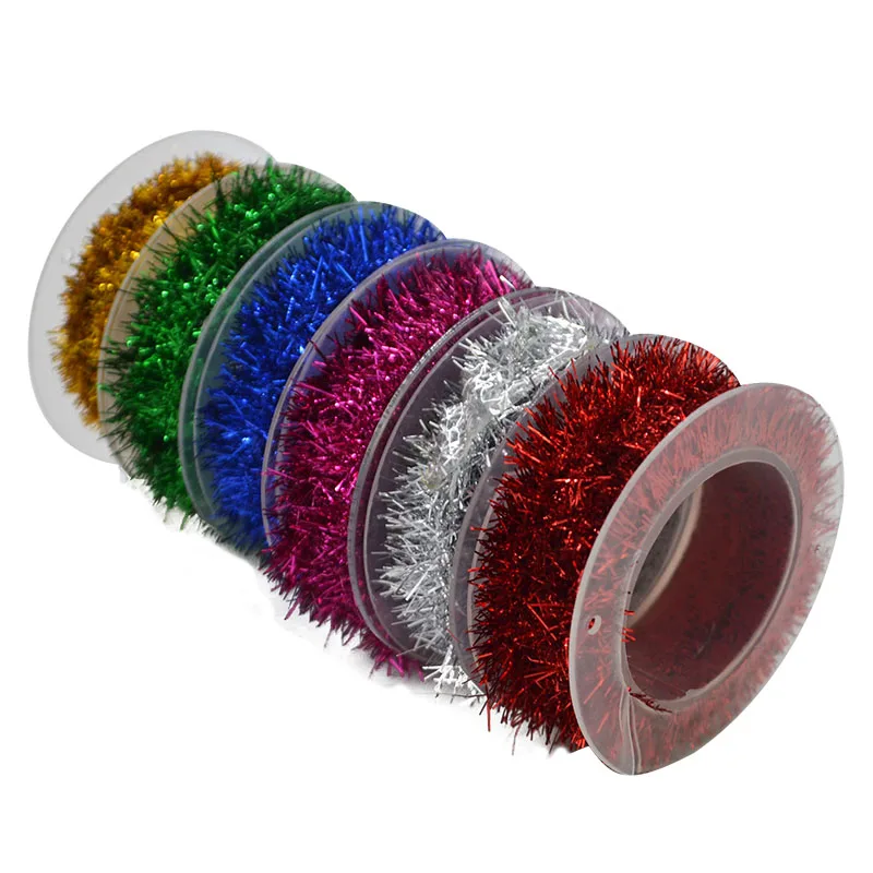 Multicolor Wire Garland Colorful Tinsel Hanging Rattan Christmas Tree Ornament Xmas Wedding Birthday Baby Shower Party Supplies, christmas decorations