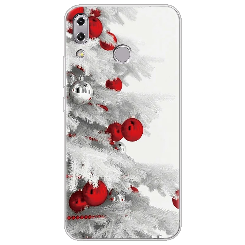 Чехол Happy new year для Asus Zenfone 3 4 5 Selfie Max Pro Plus(M1) Zoom Live L1 ZS630KL ZB555KL ZB501KL ZA550KL милый олень