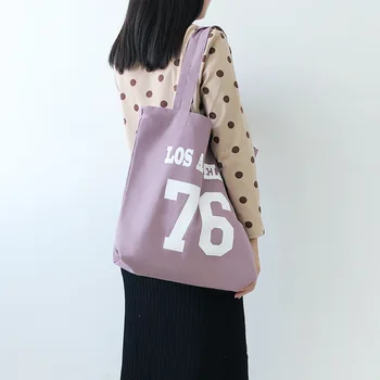 

Shoulder Women Bags Handbags 2020 Summer Brand New Fashion Letters Print Canvas Bags Female Casual School Students Tote Bags