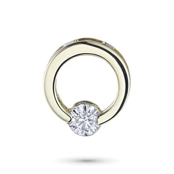 

Pendant in yellow gold with a diamond