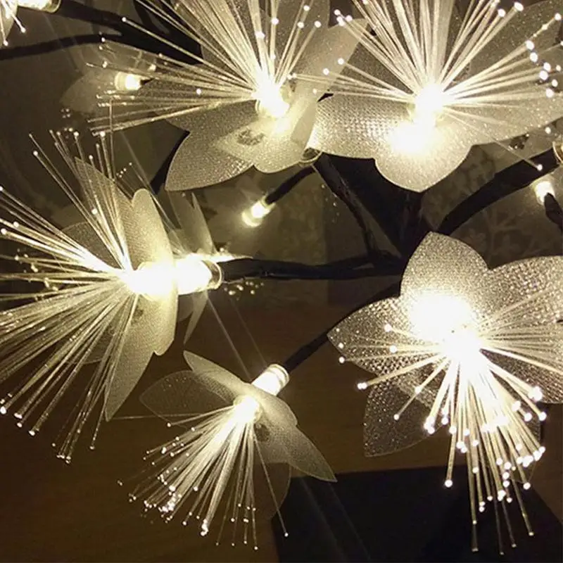 Рождество 24LED ночной Светильник романтическое освещение для деревьев, цветов для девочек Спальня выложить теплый белый декоративный светильник США/штепсельная вилка европейского стандарта, подарок на Рождество