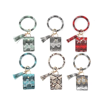 

Hot Sale 1Pcs Multi-Style Leather Mini Coin Purse Wrist Key Ring Style Women Clutch Wristlet Bracelets Key Chain Gifts