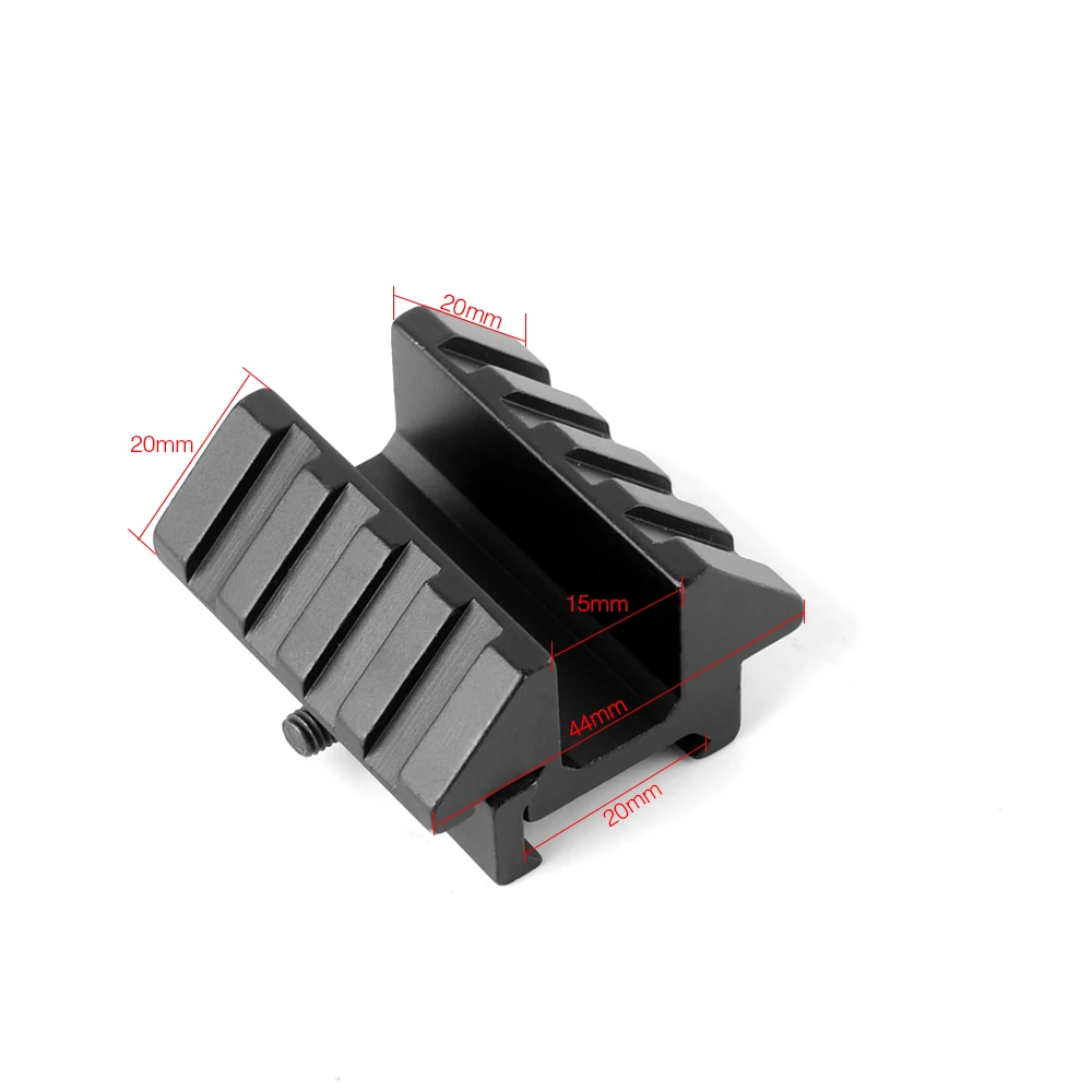 45 градусов офсетная сторона двойной 4 слота 20 мм Вивер Пикатинни рельсовый прицел крепление для охоты