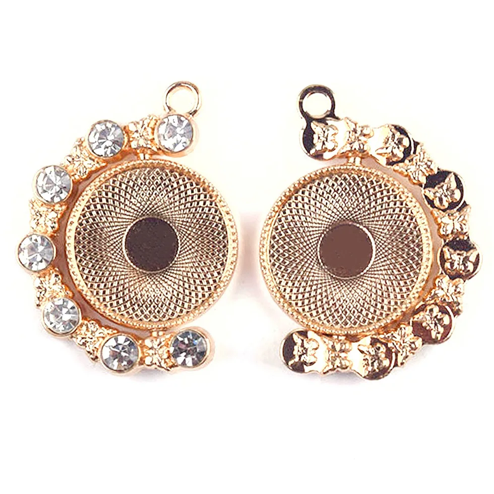 4pcs 20mm DIY Spot Drill Convex round Pendant Collet Rotating Ornament Time Stone Butterfly Keychain | Украшения и аксессуары