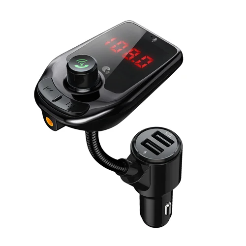 Black fm-передатчик Автомобильный MP3 беспроводной Bluetooth автомобильный комплект свободные руки с двумя USB Автомобильное зарядное устройство Поддержка TF& U диск - Название цвета: Black