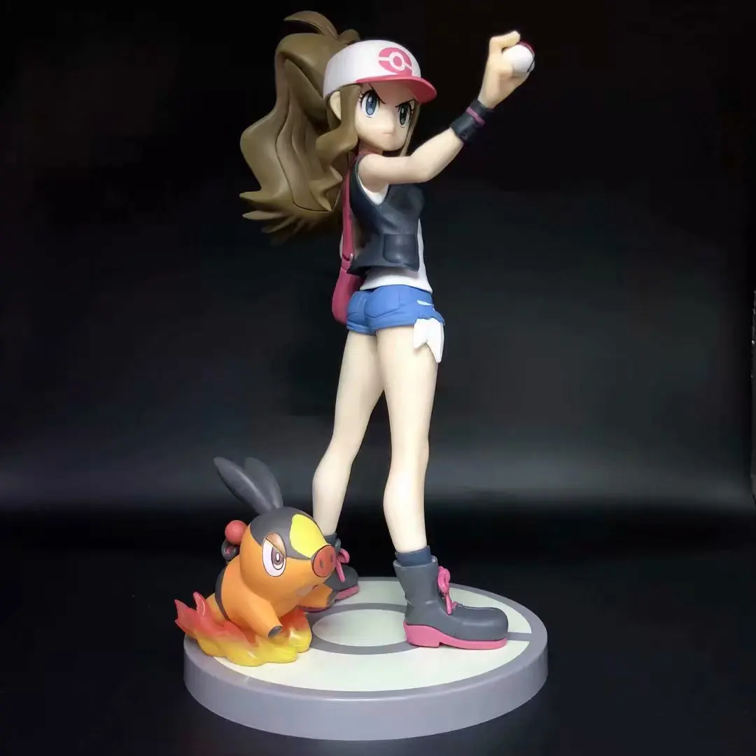 20 см японское аниме Touko с Tepig Pokabu 1/8 весы ПВХ pkm фигурка серии Фигурки Коллекционная