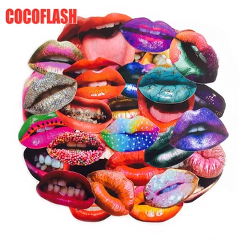 

40Pcs/set Hip Hop Lips Tooth Big Mouth Waterproof Stickers For DIY TOY Guitar Scrapbook Skateboard Snowboard Laptop Luggage