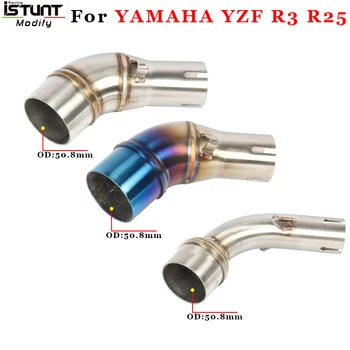 

Motorcycle Exhaust Modified R25 R3 MT-03 Motorbike Stainless Steel Middle Link Pipe For YAMAHA YZF R25 R3 MT03 MT-03