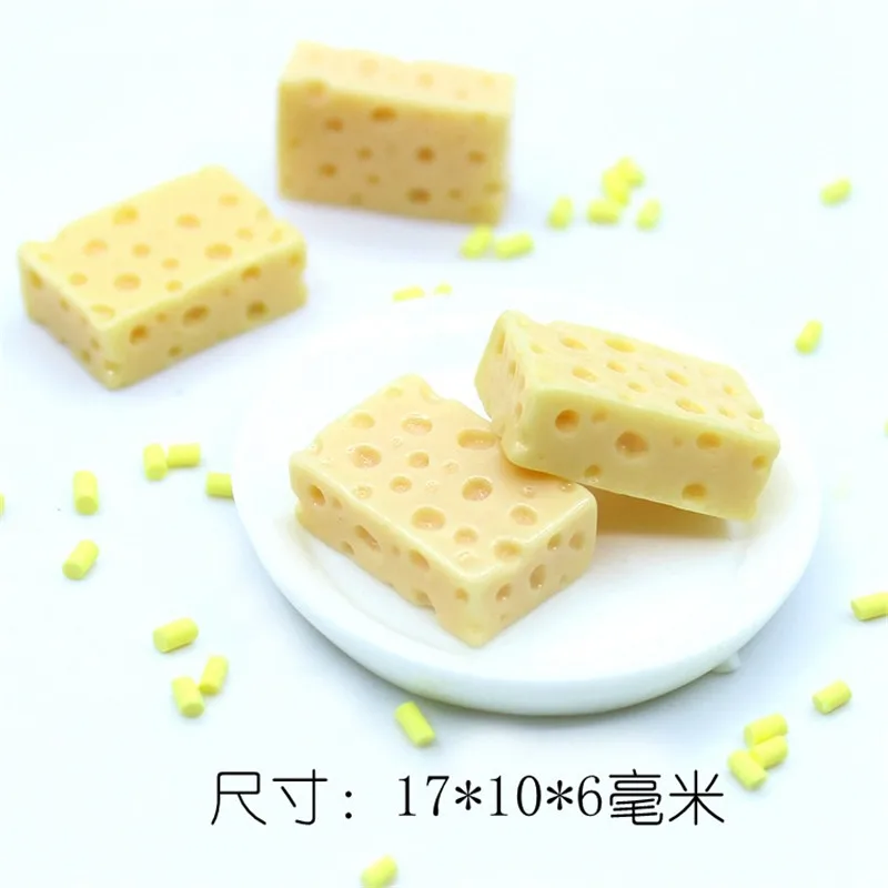 20 Pcs Mini Cheese Miniature Dollhouse Breakfast Pretend Play Kitchen Small Doll Food Toy Accessories 3