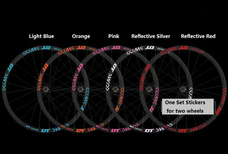 Cheap Two Wheel Sticker Set for DT Swisss Mountain Bike Bicycle Rim Reflective MTB Cylcing Race 3