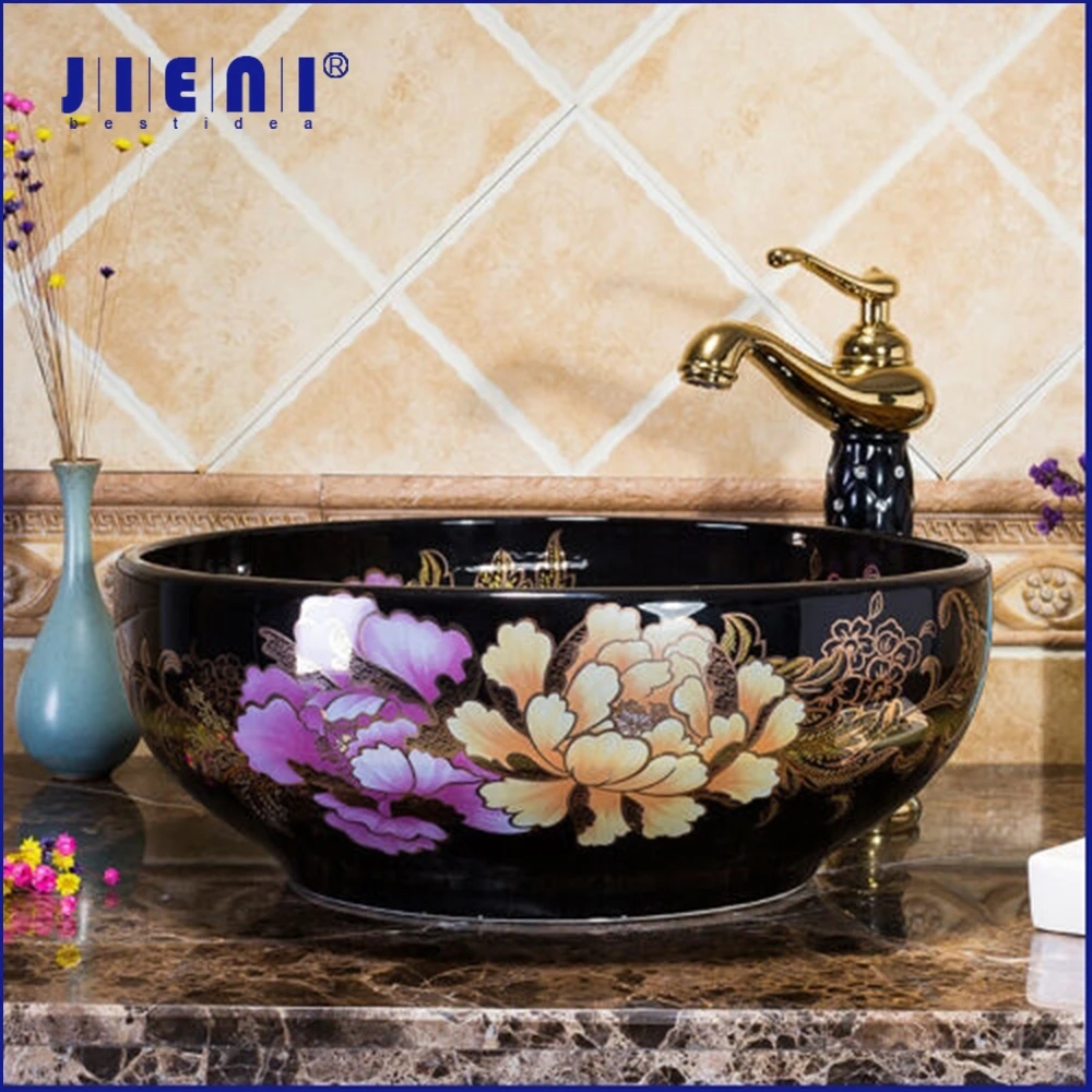 

Смеситель для раковины JIENI, черный, Круглый, керамический