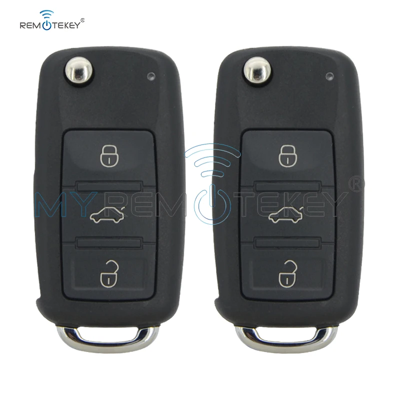 Remtekey 2 шт. 3 кнопки Touareg 434 МГц ID46 чип 300959753AA для VW Флип складной Новый дистанционный