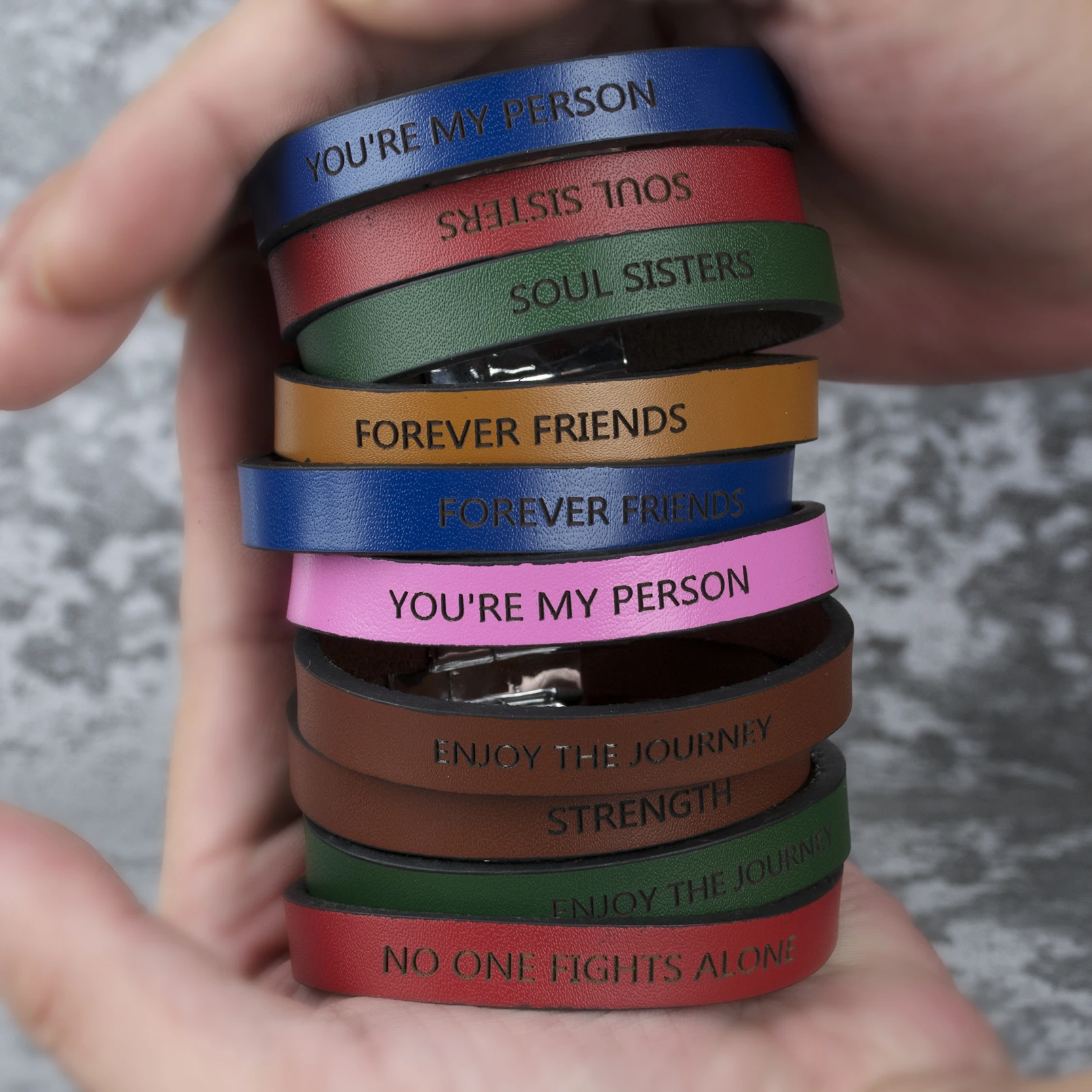 WHAT IF YOU FLY Charm Engraved Letters Bracelet Magnetic Buckle Leather Inspirational Hand Chain Fashion Jewelry Men Women