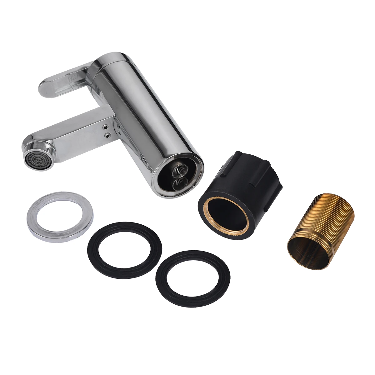 Chrome Single Handle Sink Cold Hot Mixer Tap Waterfall Household Kitchen Bathroom Basin Faucets