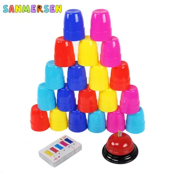 

Funny Classic Card Games Speed Cups Stack Cups Cards Game Family And Children Match Indoor Puzzle Board Games for Boys Girls