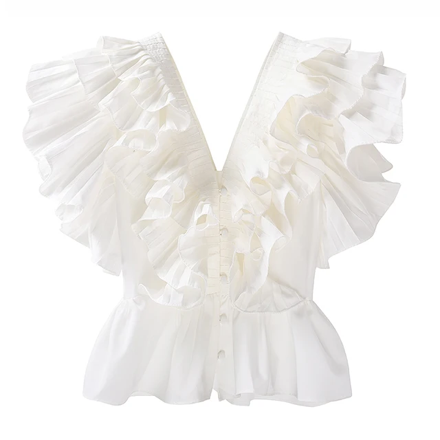 ruffled wing top