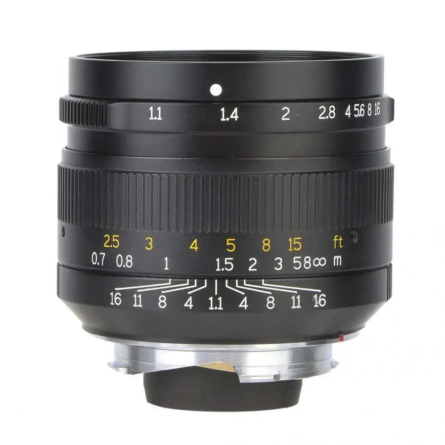 7 ручной Фокусировочный объектив 50 мм F/1,1 для Leica M Mount Black M3 M5 M6 M7 M8 M9 аксессуары для камеры