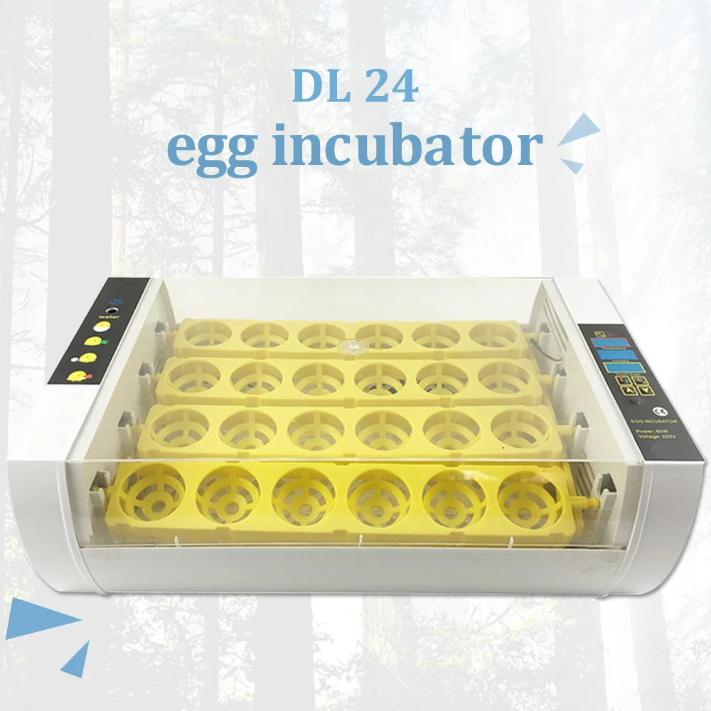 

Newest 24 Eggs Incubator Full automatic Brooder Hatcher Auto Egg Turning Hatching Machine for Chickens Turkey Ducks Goose Birds