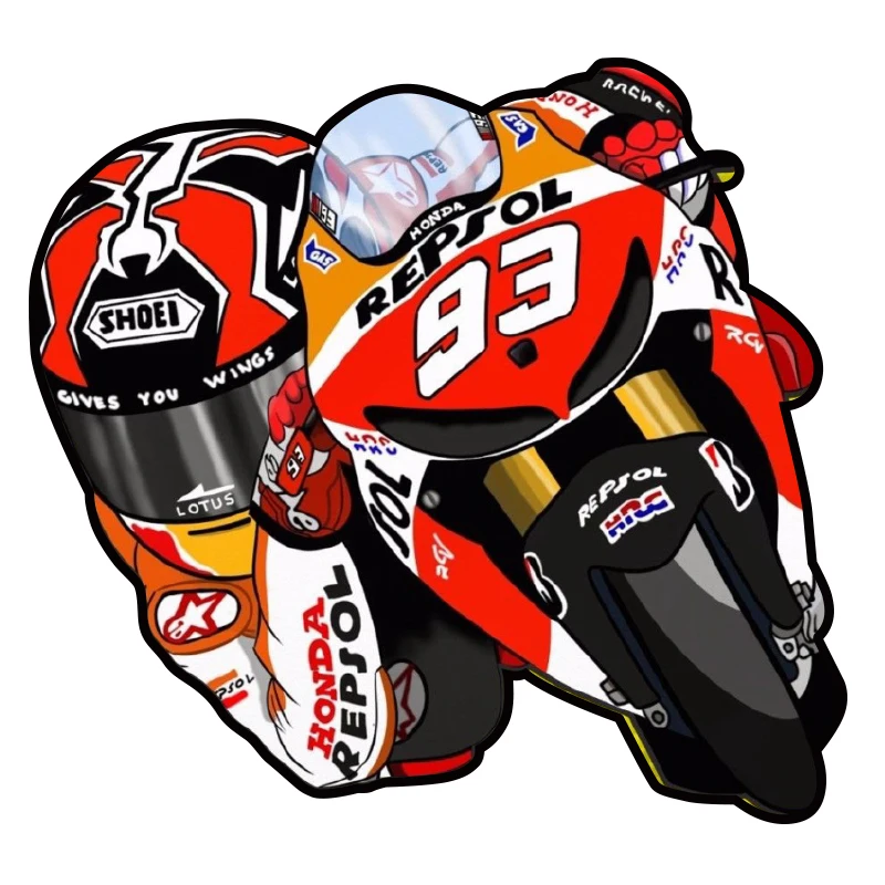 Car Bike Motorcycle Sticker Helmet Decal 93 Racer Agv Skull Vinyl Decor For Suzuki Gsxr Ktm Duke Bmw r1200gs Kawasaki Honda Cbr |
