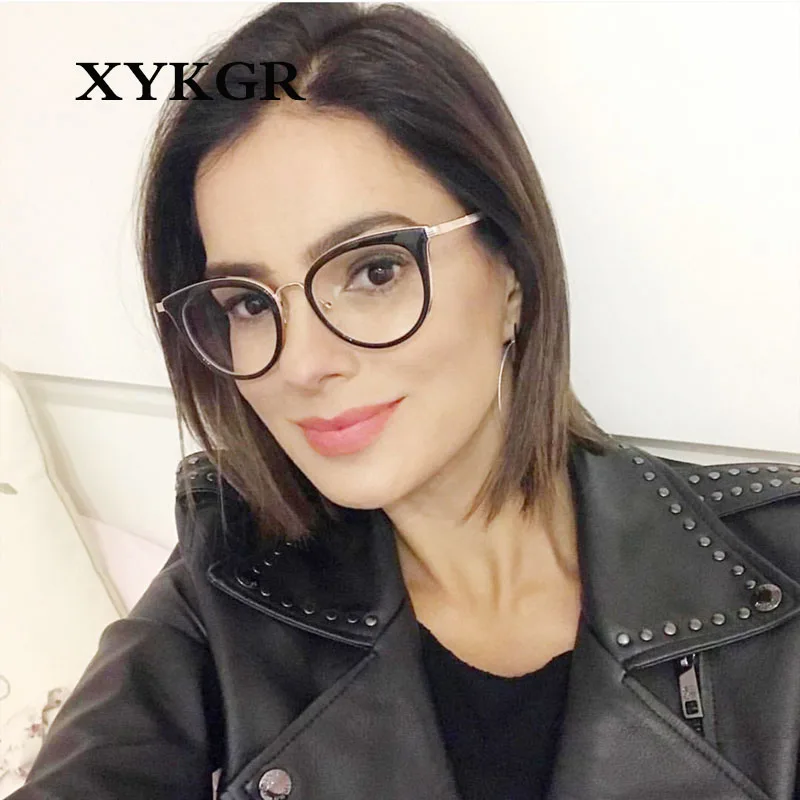XYKGR женские оптические компьютерные очки Рамка Мода кошачьи глаза черная рамка розовая рамка очки рамка мужские и женские очки