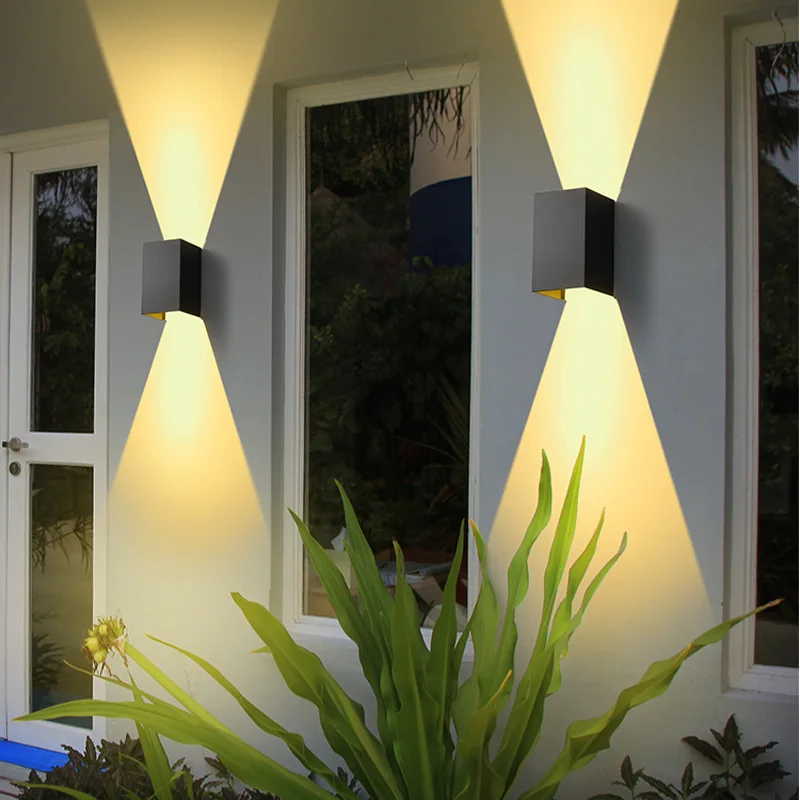 Roukeymi Outdoor LED wall lamp square  luminescence  arbotante up and down the stairs corridors aisle wall garden adjustable