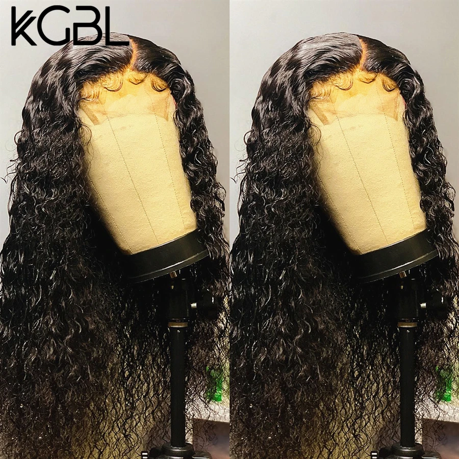 KGBL кудрявые 13*4 Кружева спереди среднего соотношения 8 ”-24” не-Remy человеческие
