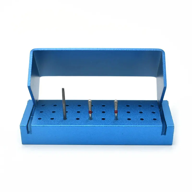 

3pcs Dental Instrument Diamond Burs Holder 30holes FG Bur High Speed Bur Holder Box Case Dentist Material Metal Tool 10Holes