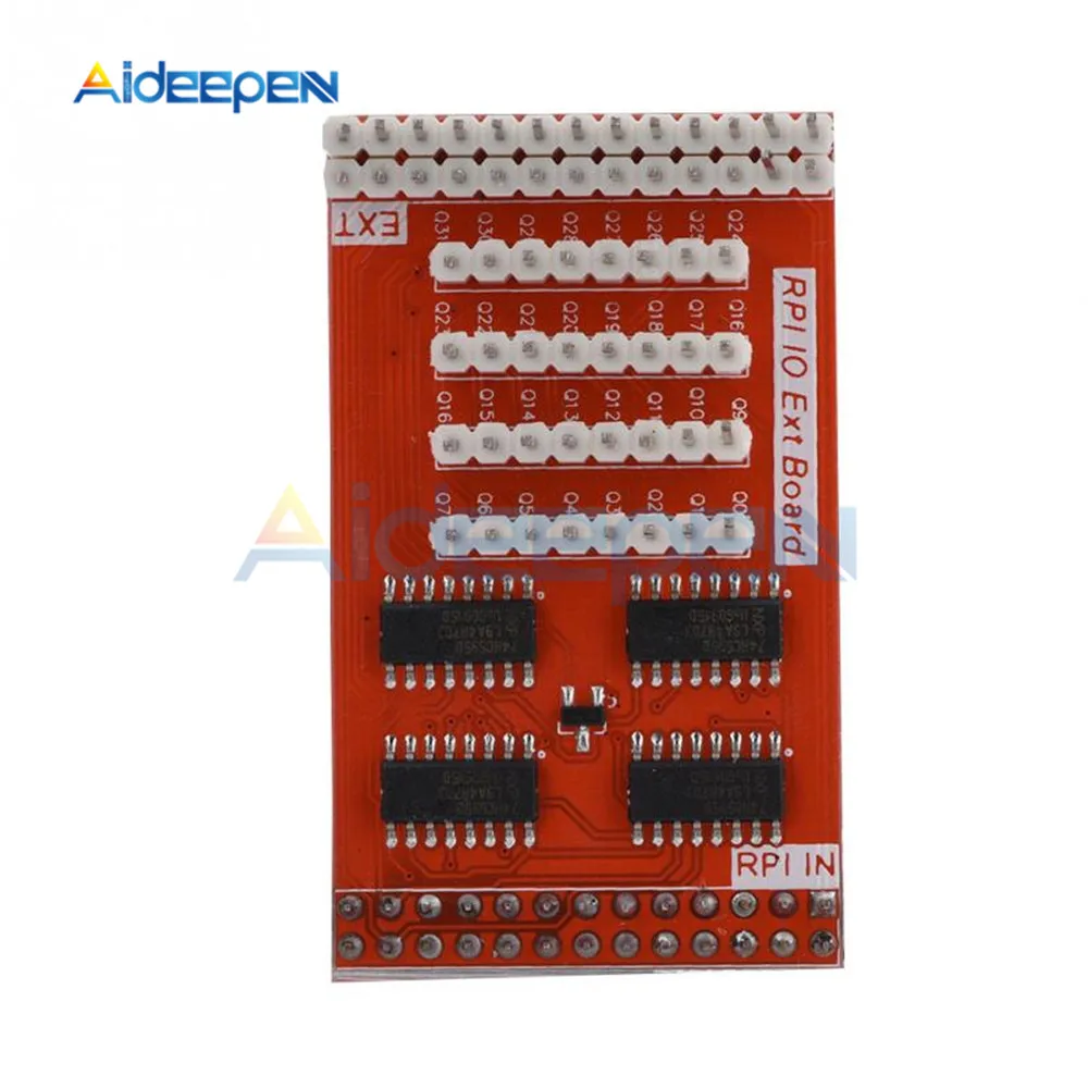 32 GPIO модуль расширения 8-битный Вход& Выход ввода-вывода Расширение адаптер модуль для Raspberry Pi IO Расширение адаптер 74HC595 чип