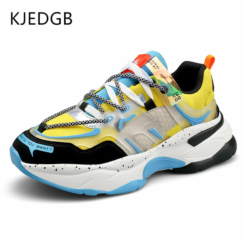 Мужские уличные кроссовки KJEDGB повседневные на толстой платформе смешанных