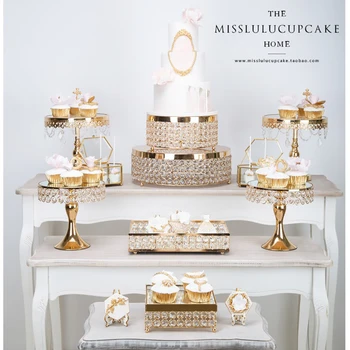 

Gold Antique Metal Cake Stand Round Cupcake Stands Wedding Birthday Party Dessert Cupcake Pedestal Display Plate Home Decor