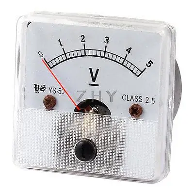 

Square Shaped Class 2.5 Accuracy Voltage Panel Meter Voltmeter DC 0-5V