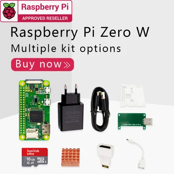 Raspberry Pi Zero W DEV Kit 1GHz single-core CPU 512MB RAM 2.4G WiFi Bluetooth 4.1 Bundle include Case MINI HDMI uUSB Cable 1