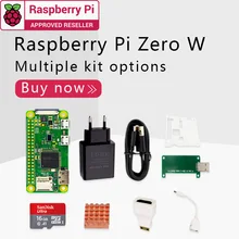 Kit de raspberry pi zero w v 1ghz, cpu único core 512mb ram 2.4g wifi bluetooth 4.1 pacote com estojo para mini cabo hdmi uusb