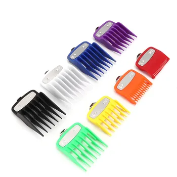 

8Pcs Universal Hair Clipper Limit Comb Guide Colorful Multiple Sizes Barber Replacement 1.5/3.0/4.5/6.0/10mm/13mm/19mm/25mm
