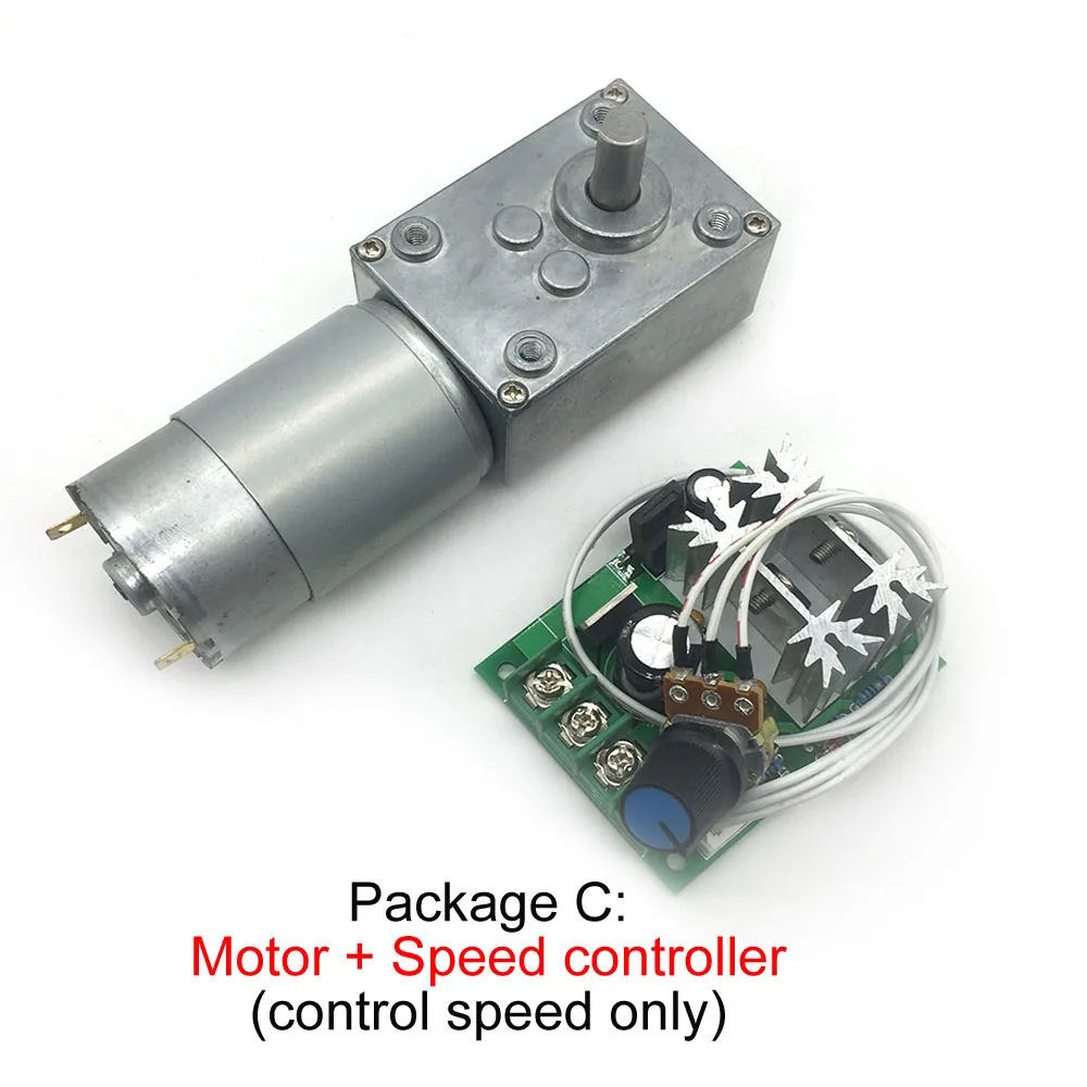 Червячный мотор DC 12V Мини Мотор 24V с высоким крутящим моментом Реверсивный