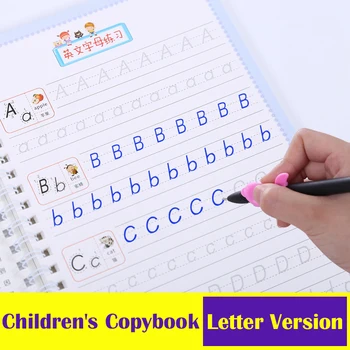 

Livros Books Book Reusable English&Chinese Copybook Drawing Hand Writing Groove Auto Fades Educational Toys For Children Libros